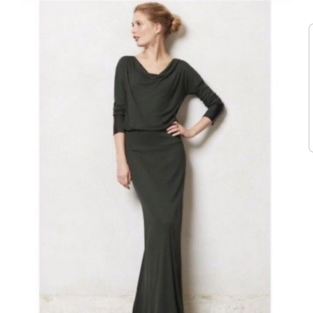Anthropologie Bordeaux Cavatina Maxi Dress  Large